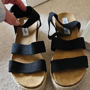 Steve Madden Black Espadrille Sandals
